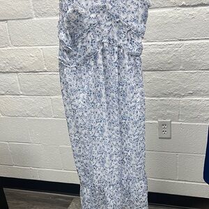 No Boundaries White and Blue Dress